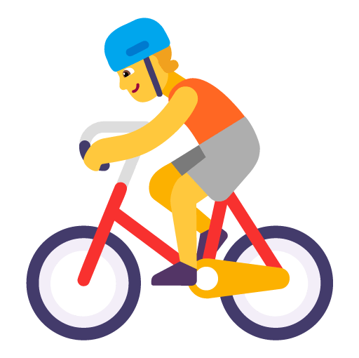 Microsoft design of the person biking emoji verson:Windows-11-22H2