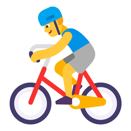 Microsoft design of the man biking emoji verson:Windows-11-22H2