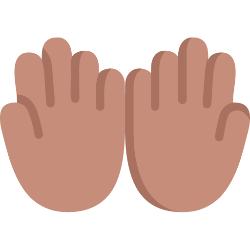 Microsoft design of the palms up together: medium skin tone emoji verson:Windows-11-22H2