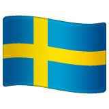 Whatsapp design of the flag: Sweden emoji verson:2.23.2.72