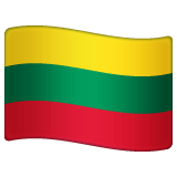 Whatsapp design of the flag: Lithuania emoji verson:2.23.2.72