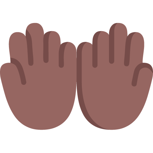 Microsoft design of the palms up together: medium-dark skin tone emoji verson:Windows-11-22H2