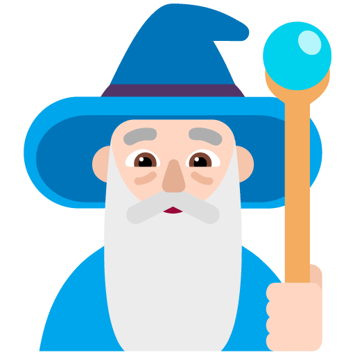 Microsoft design of the man mage: light skin tone emoji verson:Windows-11-22H2