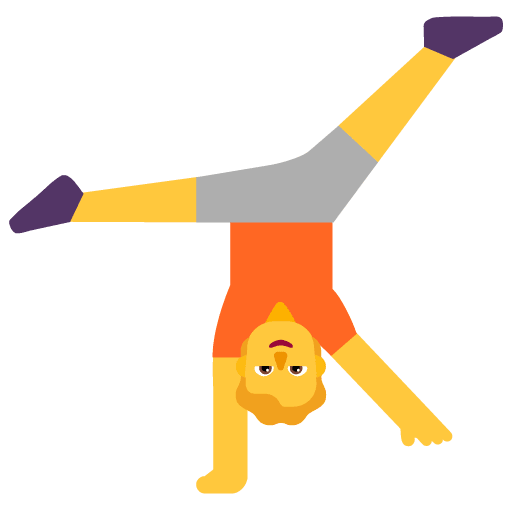 Microsoft design of the person cartwheeling emoji verson:Windows-11-22H2