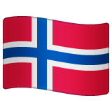 Whatsapp design of the flag: Svalbard & Jan Mayen emoji verson:2.23.2.72