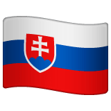 Whatsapp design of the flag: Slovakia emoji verson:2.23.2.72