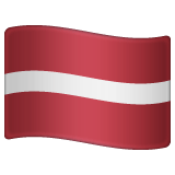 Whatsapp design of the flag: Latvia emoji verson:2.23.2.72