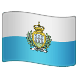 Whatsapp design of the flag: San Marino emoji verson:2.23.2.72