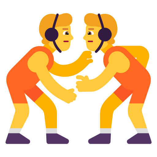 Microsoft design of the people wrestling emoji verson:Windows-11-22H2