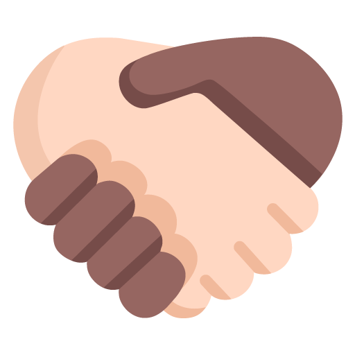 Microsoft design of the handshake: light skin tone medium-dark skin tone emoji verson:Windows-11-22H2