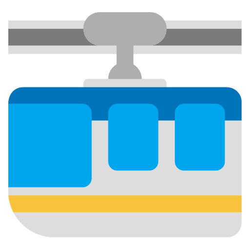 Microsoft design of the suspension railway emoji verson:Windows-11-22H2