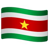 Whatsapp design of the flag: Suriname emoji verson:2.23.2.72