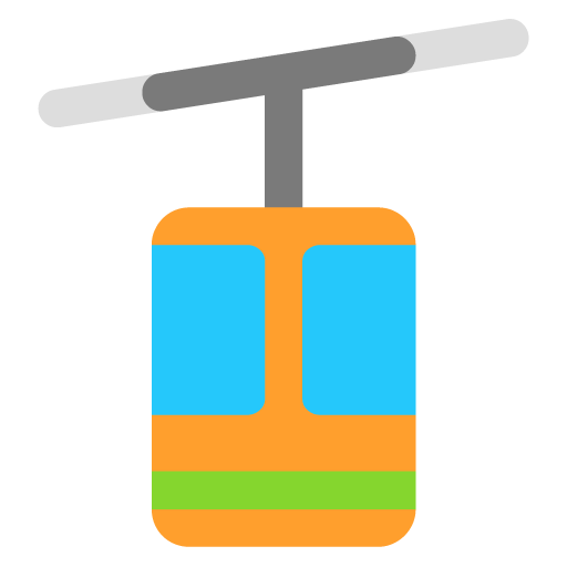 Microsoft design of the aerial tramway emoji verson:Windows-11-22H2
