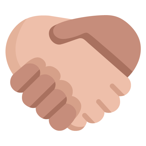 Microsoft design of the handshake: medium-light skin tone medium skin tone emoji verson:Windows-11-22H2