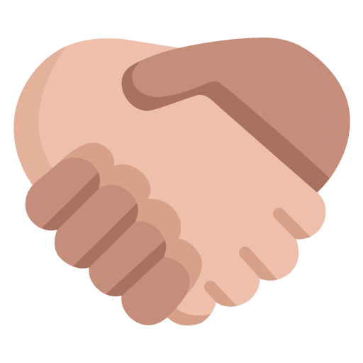 Microsoft design of the handshake: medium-light skin tone medium skin tone emoji verson:Windows-11-22H2