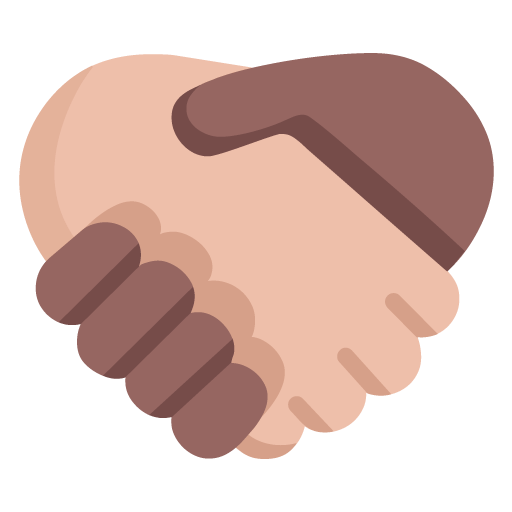 Microsoft design of the handshake: medium-light skin tone medium-dark skin tone emoji verson:Windows-11-22H2