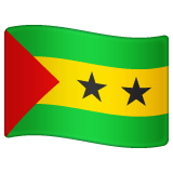 Whatsapp design of the flag: São Tomé & Príncipe emoji verson:2.23.2.72