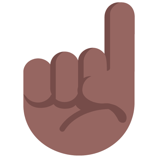 Microsoft design of the index pointing up: medium-dark skin tone emoji verson:Windows-11-22H2