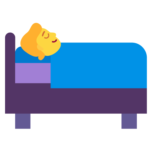Microsoft design of the person in bed emoji verson:Windows-11-22H2