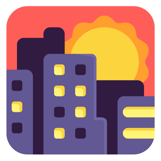 Microsoft design of the sunset emoji verson:Windows-11-22H2