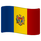 Whatsapp design of the flag: Moldova emoji verson:2.23.2.72