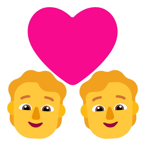 Microsoft design of the couple with heart emoji verson:Windows-11-22H2