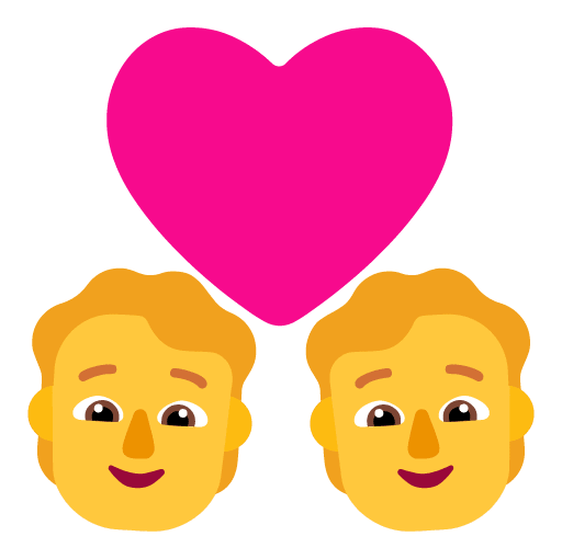 Microsoft design of the couple with heart emoji verson:Windows-11-22H2