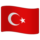 Whatsapp design of the flag: Turkey emoji verson:2.23.2.72