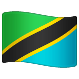 Whatsapp design of the flag: Tanzania emoji verson:2.23.2.72
