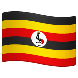 Whatsapp design of the flag: Uganda emoji verson:2.23.2.72