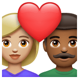 Whatsapp design of the couple with heart: woman man medium-light skin tone medium-dark skin tone emoji verson:2.23.2.72