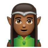 Whatsapp design of the man elf: medium-dark skin tone emoji verson:2.23.2.72