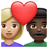 Whatsapp design of the couple with heart: woman man medium-light skin tone dark skin tone emoji verson:2.23.2.72