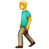 Whatsapp design of the man walking emoji verson:2.23.2.72
