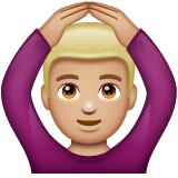 Whatsapp design of the man gesturing OK: medium-light skin tone emoji verson:2.23.2.72
