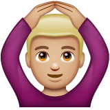 Whatsapp design of the man gesturing OK: medium-light skin tone emoji verson:2.23.2.72