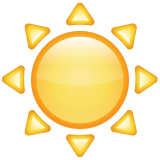 Whatsapp design of the sun emoji verson:2.23.2.72