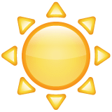 Whatsapp design of the sun emoji verson:2.23.2.72