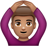 Whatsapp design of the man gesturing OK: medium skin tone emoji verson:2.23.2.72