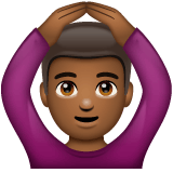 Whatsapp design of the man gesturing OK: medium-dark skin tone emoji verson:2.23.2.72