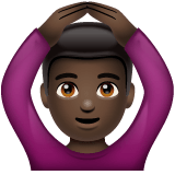 Whatsapp design of the man gesturing OK: dark skin tone emoji verson:2.23.2.72