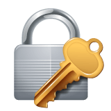 Whatsapp design of the locked with key emoji verson:2.23.2.72