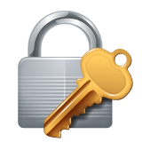 Whatsapp design of the locked with key emoji verson:2.23.2.72