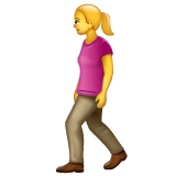 Whatsapp design of the woman walking emoji verson:2.23.2.72