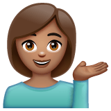 Whatsapp design of the person tipping hand: medium skin tone emoji verson:2.23.2.72