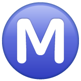 Whatsapp design of the circled M emoji verson:2.23.2.72
