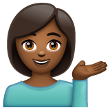 Whatsapp design of the person tipping hand: medium-dark skin tone emoji verson:2.23.2.72