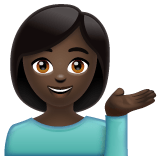 Whatsapp design of the person tipping hand: dark skin tone emoji verson:2.23.2.72