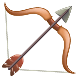 Whatsapp design of the bow and arrow emoji verson:2.23.2.72