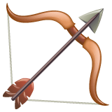 Whatsapp design of the bow and arrow emoji verson:2.23.2.72